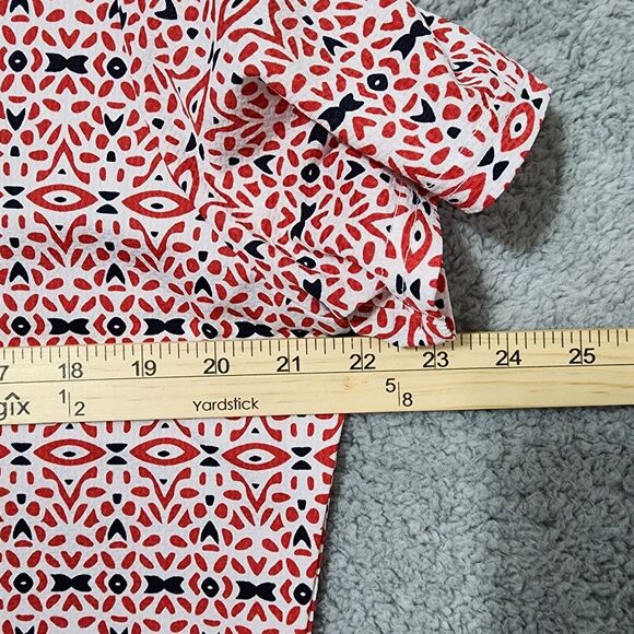 Sport Haley Women's XL Golf Tennis Shirt Top Short Sleeve V-Neck Ruffles Red - Picture 5 of 7